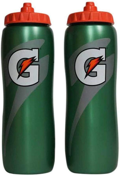 Gatorade 32 Oz Squeeze Water Sports Bottle - Pack of 2 - New Easy Grip Design