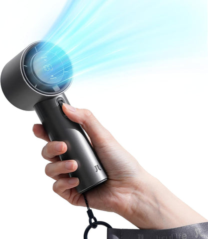 Turbo Handheld Fan - Rechargeable, Digital Display