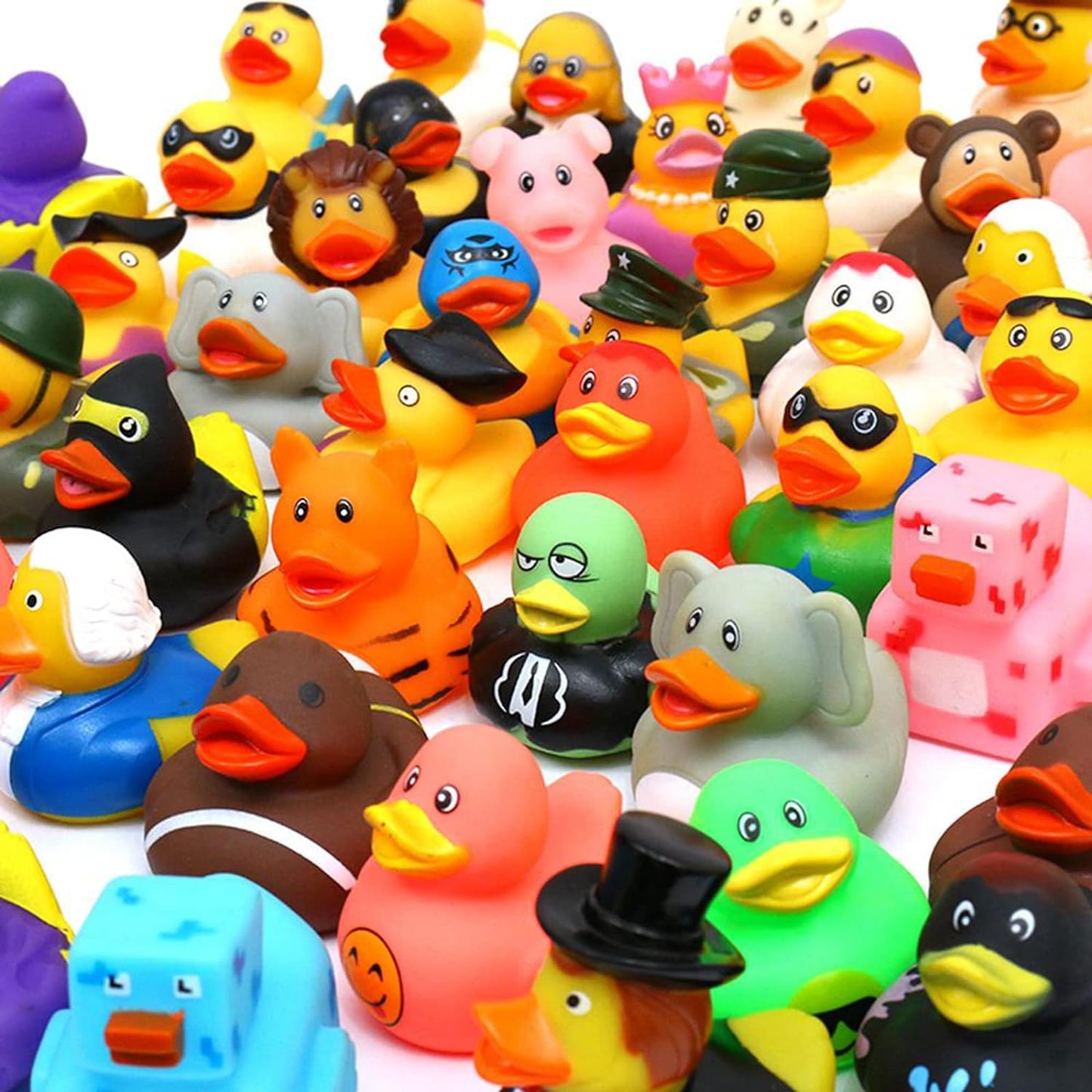 XY-WQ 100 Pack Rubber Ducks - Assorted Designs