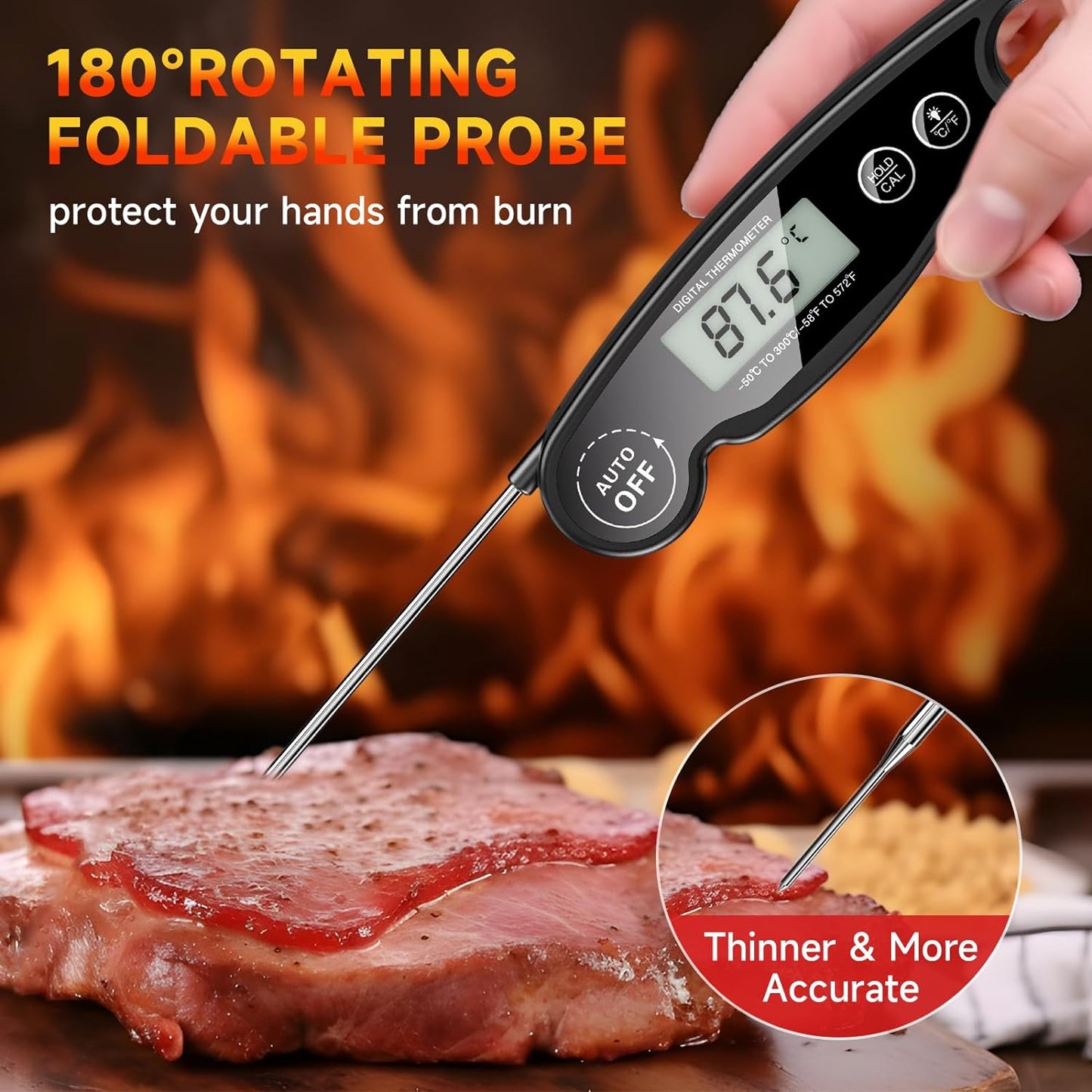 Fast-Read Digital Meat Thermometer - Essential Kitchen Gadget🔥