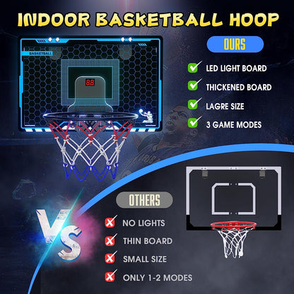 LED Mini Basketball Hoop Set for Kids