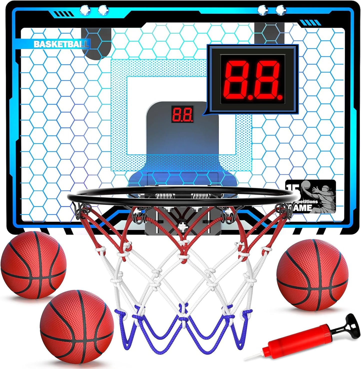 LED Mini Basketball Hoop Set for Kids