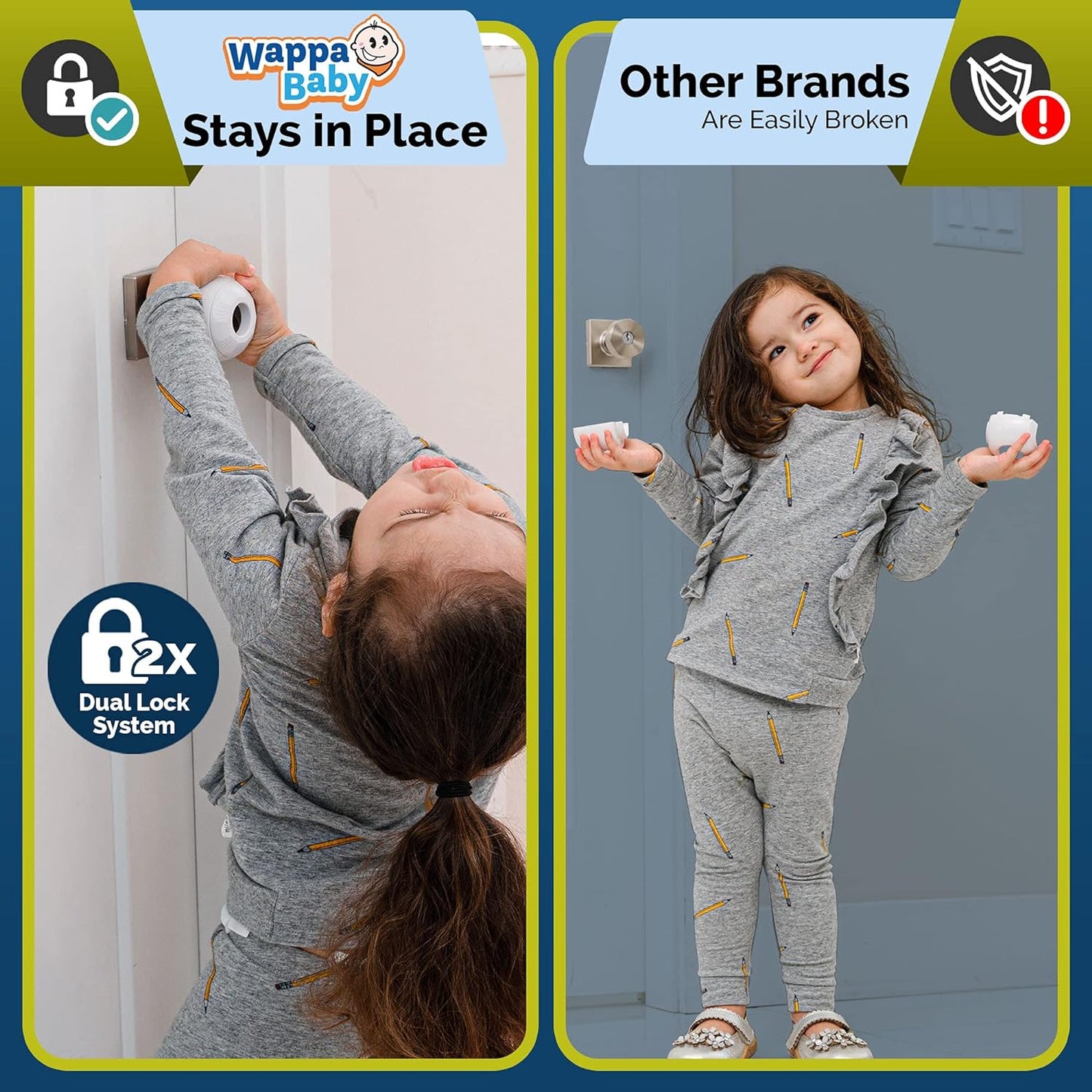 Secure Child Safety Door Knob Covers (4 Pack) 🔒