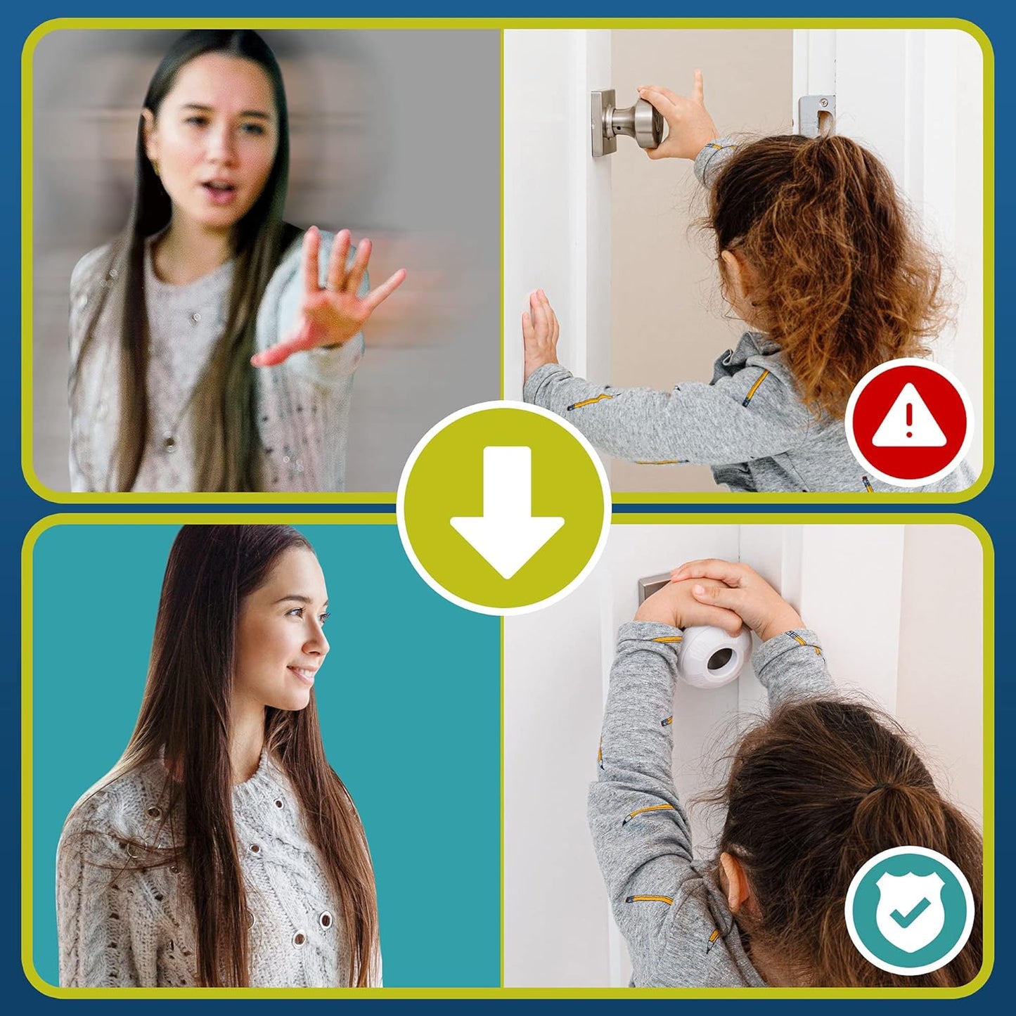 Secure Child Safety Door Knob Covers (4 Pack) 🔒