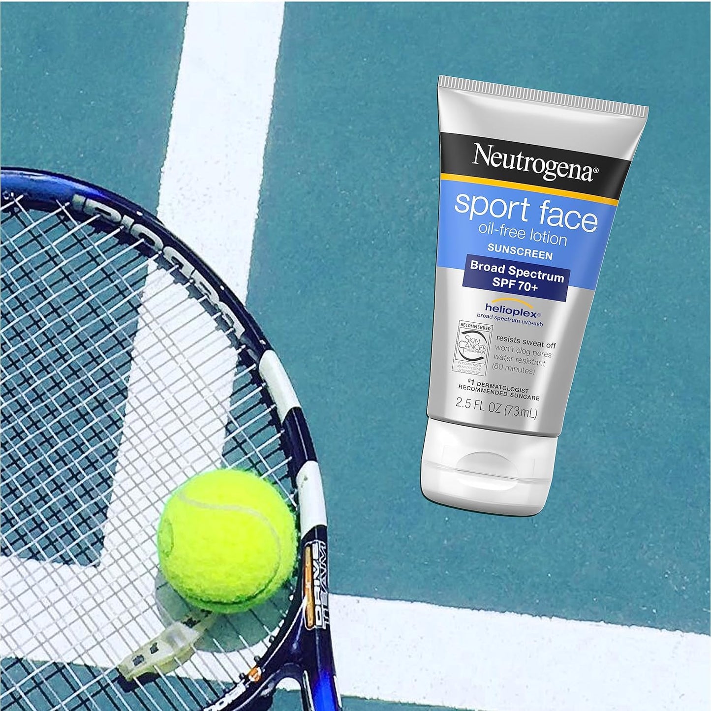 Neutrogena Sport Face Sunscreen SPF 70+ - Oil-Free, Sweat &amp; Water Resistant