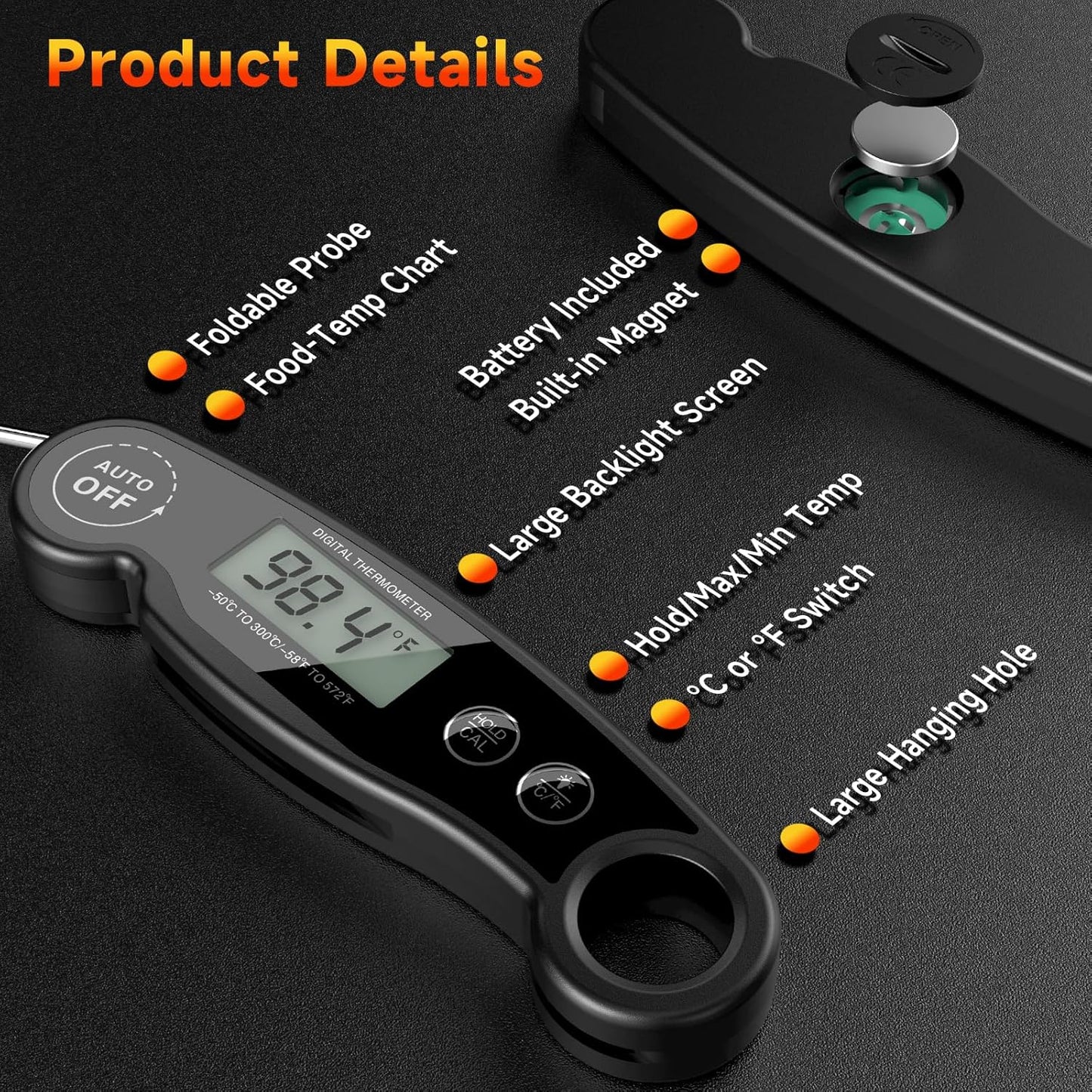 Fast-Read Digital Meat Thermometer - Essential Kitchen Gadget🔥